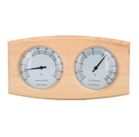 Termometer dan higrometer kayu Digital, aksesoris ruang Sauna termometer kayu