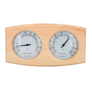 サウナルームアクセサリー木製デジタルサウナルーム壁木製温度計と湿度計 - Product Image 5