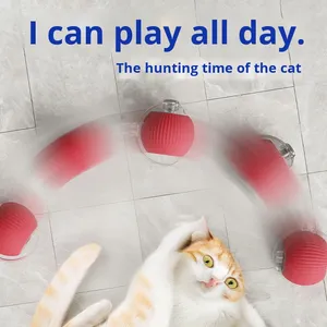 Giocattolo Ecologico e Alla Moda a Forma di Palla Rotolante Elettrica in Peluche per Gatti e Cani con Corda - Antistress e Intrattenimento Autonomo - Product Image 3