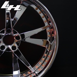 Juego de 2/3 Rines Forjados de Perfil Bajo, Cromados y Pulidos, Nueva Garantía de 5 Años para Chevy Camaro y Challenger Vintage - Product Image 4
