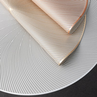 PVC ménage cuisine isolation thermique Western Table à manger tapis brocart plaque avec fond solide doré pour la décoration de Restaurant