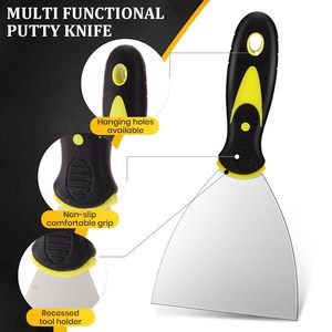 Professional High Quality Durable Drywall Spatula OEM Customizable Hot Selling Stainless Steel Putty Knife Rubber Wall Repair - Product Image 4