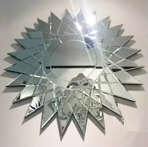 Factory OEM Cheap Price Sun Glass Mirror Round 3D Wall Mirror for Home Decorative