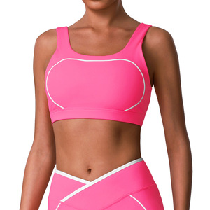 Sujetador deportivo de yoga de estilo europeo-americano, de alta sujeción, sin mangas, de secado rápido, que realza la espalda, de una pieza y con amortiguación. - Product Image 5