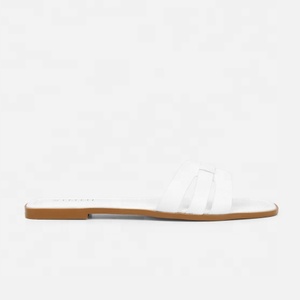 Summer Fashion Women <strong>Silver</strong> Metallic slip on Flats Sandals Ladies <strong>slippers</strong> - Product Image 3