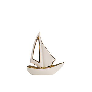 Modèle de bateau à voile de luxe nordique, ornement en porcelaine, design <span class=keywords><strong>moderne</strong></span> <span class=keywords><strong>et</strong></span> créatif fait main, <span class=keywords><strong>décoration</strong></span> contemporaine en céramique pour la maison - Product Image 6