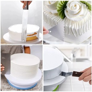 Wholesale Aluminium <strong>Cake</strong> Decorating Kit Supplies Turntable Pastry Nozzles Tools with Rotating <strong>Stand</strong> Revolving Spinner - Product Image 4