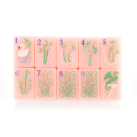 Set Mahjong Akrilik Amerika 160 Buah yang Dapat Disesuaikan, Mewah untuk Dalam Ruangan, Satu Lapis, Ukiran, Ramah Lingkungan, Tahan Lama, 10 Joker/6