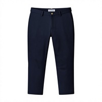 Pantalon Chino Homme Confortable à Taille Mi-Haute, Coupe Droite, Plissé à l'Avant, Fermeture Éclair, Cinq Poches, Léger et Décontracté