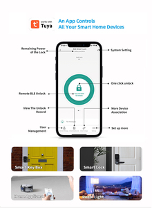 Outdoor Waterproof Tuya App <b>Key</b> Box Safe <b>Key</b> Biometric Fingerprint <b>Lock</b> Box Smart <b>Key</b> Card Nfc Smart <b>Key</b> Box Wall Mounted - Product Image 3