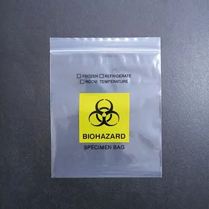3 bức tường ống đồng in ấn bệnh lý sinh thái thân thiện phòng thí nghiệm sử dụng bên miếng vải hình tam giác rõ ràng nhựa Mẫu Biohazard túi mẫu giao thông vận tải Túi