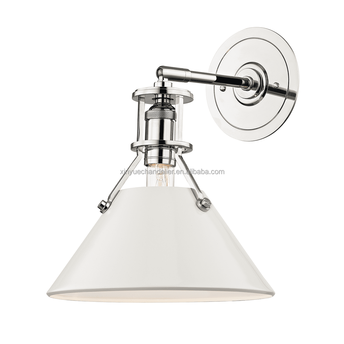 Polished Stainless Steel+White