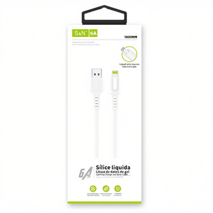 สายดาต้า S&N 6A ยาว 1000 มม. สายซิลิโคนเหลว USB สำหรับชาร์จและซิงค์ข้อมูล - Product Image 2