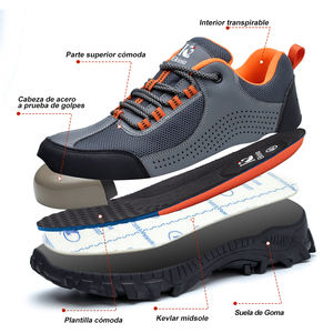 Chaussures <span class=keywords><strong>de</strong></span> Sécurité Industrielles Légères Respirantes Tendance Décontractées Haute Qualité avec Embout en Acier, Vente Chaude - Product Image 2