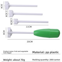 4-In-1 Efficiënte Plastic Fruit Corer Tool Set Groentevlees Vuller Spiralisator Kern Gat Digger Met Vervangbare Kop