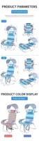 Chaise de plage pliante avec auvent, chaise inclinable, camping en plein air, portable, pare-soleil réglable, double usage, assis ou couché, extérieur
