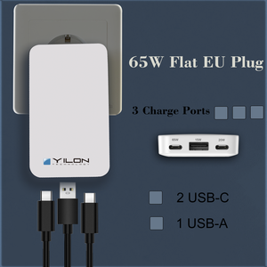 Yilon Fast EU Pd <span class=keywords><strong>c</strong></span> Chargeur Haute Qualité 65W Outlet Extender <span class=keywords><strong>Adaptateur</strong></span> Secteur <span class=keywords><strong>USB</strong></span>-<span class=keywords><strong>C</strong></span> pour Montres Intelligentes Ordinateurs Portables - Product Image 4