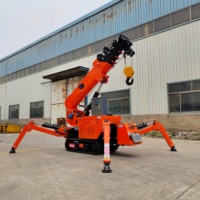 Grue araignée sur chenilles diesel de 2 tonnes, 7 mètres, système hydraulique certifié CE, manutention de matériaux