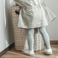 Collants côtelés en coton peigné pour bébé, mode enfant, filles, chaussettes
