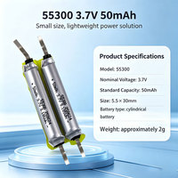 Batterie Li-po rechargeable 55300 3,7 volts 50 mAh, cellule au lithium polymère pour mini-électronique