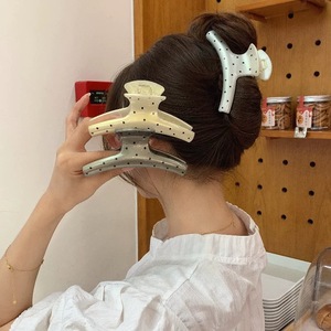 กิ๊บหนีบผมพลาสติกขนาดใหญ่ลายจุดสไตล์ฝรั่งเศสสำหรับผู้หญิงใช้ทุกวัน - Product Image 3