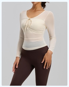 Conjunto Deportivo de 2 Piezas para Mujer, Corte Ajustado, para Yoga y Gimnasio, Spandex/Nailon, Secado Rápido, Transpirable, con Copas Fijas, Diseño Moderno - Product Image 6