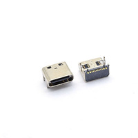Connecteur de charge cms USB type c, 16 broches, hauteur femelle, prise 1.0mm