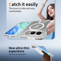 Étui de téléphone portable magnétique transparent pliable de haute qualité pour iPhone Duo, coque rigide anti-rayures, étui de smartphone personnalisé, vente en gros