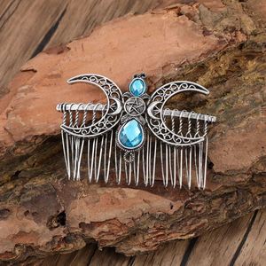 Peignes à cheveux pour femmes de style punk, nordique, viking, rétro, en alliage, 7,5 cm, pinces à cheveux, accessoires - Product Image 4