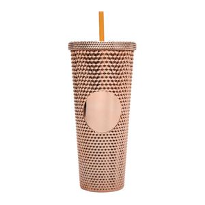 Diamond Durian <b>Cup</b> Gift Set 24oz Acrylic Tumbler <b>with</b> <b>Lid</b> & Straw for Party Beverages Ready to Ship - Product Image 1