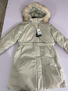 Parka d'hiver en duvet pour femmes avec capuche en fourrure détachable Conception personnalisée Vêtements d'extérieur décontractés longs avec fermeture à glissière d'approvisionnement direct d'usine - Product Image 5