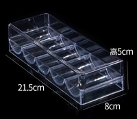 Porte-plateau de jetons de poker porte-jetons de poker en acrylique transparent avec couvercle vitrine de stockage de jetons pour Texas Hold'em Blackjack Gambling