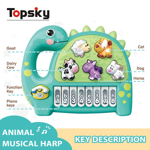 Phim Hoạt Hình Giáo Dục Khủng Long Đàn Piano Bàn Phím Nhạc Cụ Đồ Chơi Nhựa Nhạc Cụ Điện Tử Bé Đồ Chơi Âm Nhạc Cho Trẻ Em - Product Image 2