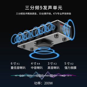 All In One Karaoke Machine Android <b>System</b> Home KTV <b>Speaker</b> With Dual Microphones - Product Image 4