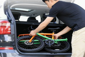 Vélo <span class=keywords><strong>Tandem</strong></span> Pliant 24 Pouces - Vélo Pliant Biplace en Acier à Haute Teneur en Carbone, Vélo de Plage pour Couples, Famille et Entreprises de Location - Product Image 6