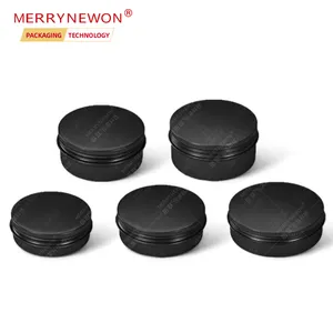 black metal jar lip balm tea luxury cosmetics wholesale customized metal aluminum tin box