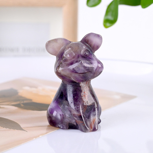 Venta al por Mayor de Mini Animales Tallados a Mano en Piedras Preciosas Naturales de Alta Calidad, Abeja y Perro, para Decoración - Product Image 4