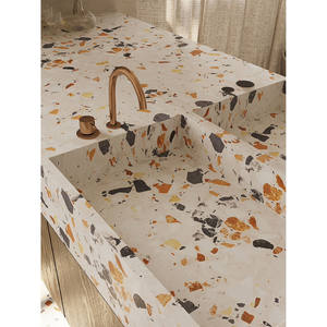 Poli grande dalle <span class=keywords><strong>Terrazzo</strong></span> préfabriqué époxy <span class=keywords><strong>Terrazzo</strong></span> carrelage salle <span class=keywords><strong>de</strong></span> bain cuisine comptoir lavabo évier décor <span class=keywords><strong>terrazzo</strong></span> artificiel - Product Image 6