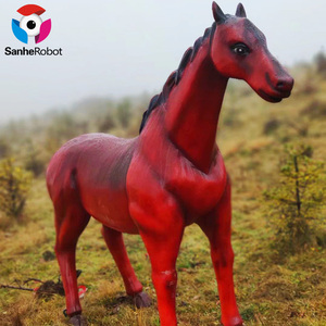 Figura de caballo rojo animatrónico, decoración de Exteriores, tamaño real - Product Image 2