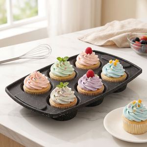 Moule à cupcakes personnalisé en silicone sans BPA pour la cuisson, moule à muffins en silicone crème - Product Image 3
