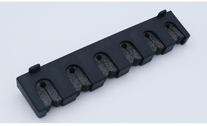 Màu đen ngang 6-Piece câu cá giá treo tường nhà để xe câu cá cực chủ nhựa Rod Saver - Product Image 3