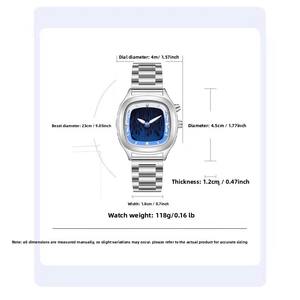 Montre de <span class=keywords><strong>pompier</strong></span> carrée unique et créative, étanche, à quartz, pour homme, avec affichage numérique LED, bracelet en alliage de 18 mm, verre, style professionnel - Product Image 6