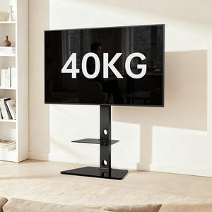 Soporte <span class=keywords><strong>de</strong></span> TV <span class=keywords><strong>de</strong></span> Piso Ajustable en Altura, Base <span class=keywords><strong>de</strong></span> Vidrio Templado, Montaje <span class=keywords><strong>de</strong></span> Acero, Inclinación <span class=keywords><strong>de</strong></span> <span class=keywords><strong>25</strong></span>°, Capacidad <span class=keywords><strong>de</strong></span> Carga <span class=keywords><strong>de</strong></span> 40 kg, para TV LCD <span class=keywords><strong>de</strong></span> 32-65 <span class=keywords><strong>Pulgadas</strong></span>, Certificado CE - Product Image 4