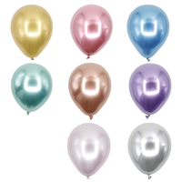 Ballon décoratif en latex écologique de 12 pouces, chromé, argenté et doré, pour la fête des Mères, à suspendre, pour décoration de fête, vente en gros