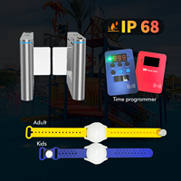 Programador de Tiempo, Temporizadores, Pulsera Vibratoria a Prueba de Agua para Control de Tiempo en Parques de Diversiones