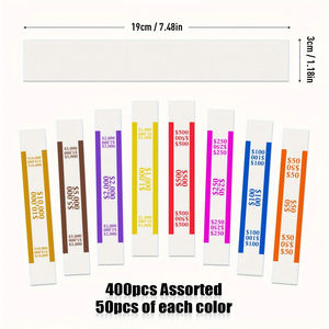 KM 통화 밴드 번들 자체 밀봉 통화 스트랩 밴드 돈 지폐 랩 - Product Image 4