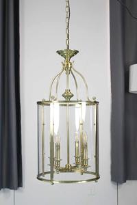 Lámpara Colgante de Latón Estilo Francés Vintage, Lámpara Clásica Tipo Farol para Sala de Estar, Comedor, Cocina, 110V - Product Image 6