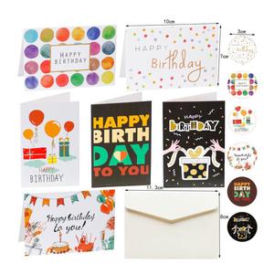 54 pz forniture per feste da ragazza con decorazioni per inviti di compleanno ripiegate con motivo di stampa per occasioni di ringraziamento natalizie - Product Image 3