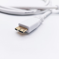 Cable Adaptador USB 3.0 Micro B Macho, Conector en Ángulo Recto, Conductor de Cobre Niquelado y Recubierto de PVC, Trenzado, 10M, 3A, Carga Rápida
