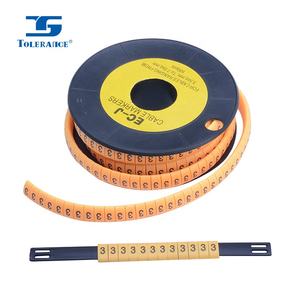 पीवीसी केबल मार्करों 2.6mm2-4.2mm2 पीले रंग केबल लेबल मार्कर केबल अक्षरांकीय मार्कर ट्यूब - Product Image 4